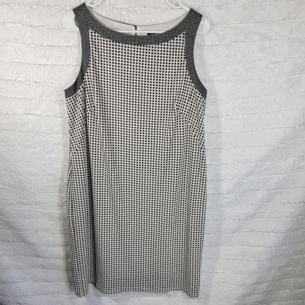 Ann Taylor Black and White Checkered Dress